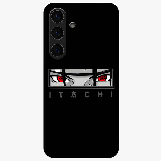 Scarlet Gaze Dominance Glass Case showing flat back view with striking red themed artwork and glossy glass finish.