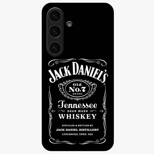 Vintage Whiskey Heritage Glass Case showing flat back view with classic whiskey inspired artwork and glossy glass finish.