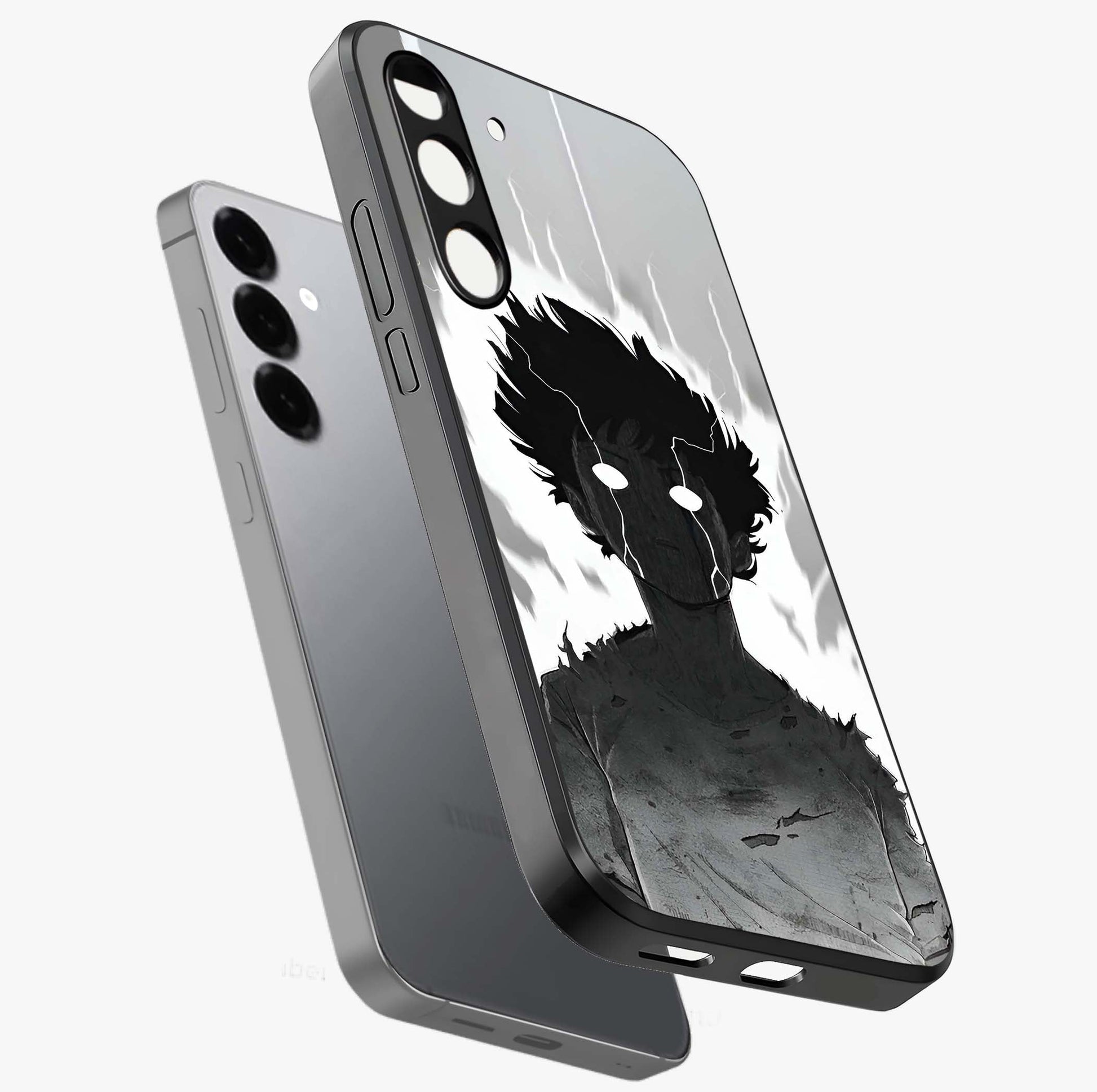 Awakened Inner Rage Glass Case displayed in angled mockup highlighting powerful graphic design and bold artistic theme.