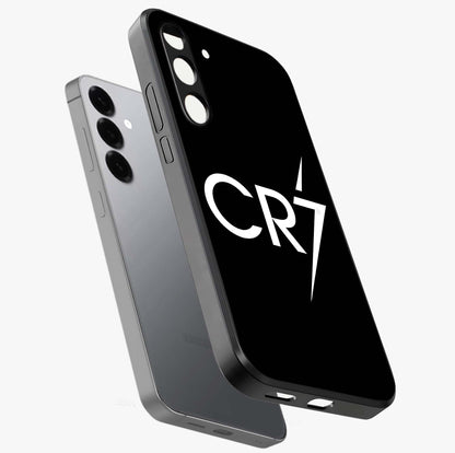Cr7 Elite Strike Glass Case displayed in angled mockup highlighting powerful sports graphic with bold athletic theme.