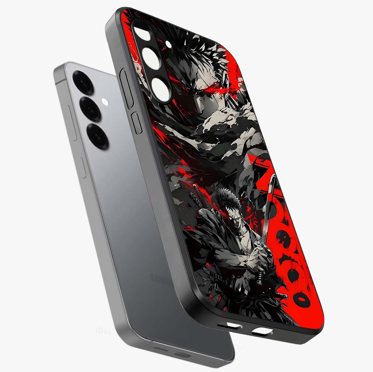 Demon Sword Resolve Glass Case displayed in angled mockup highlighting powerful demon sword illustration with dark fantasy aesthetic.