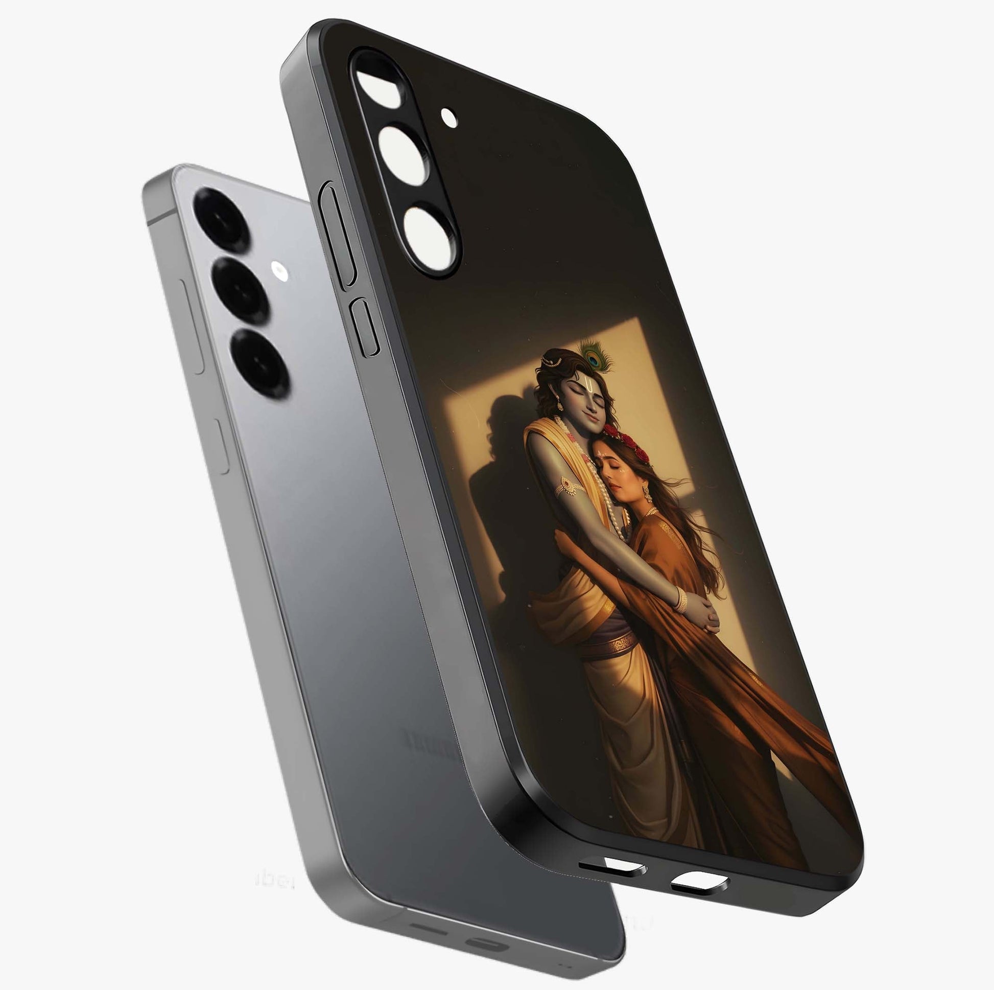 Divine Eternal Love Glass Case displayed in angled mockup highlighting elegant divine inspired design with peaceful aesthetic.