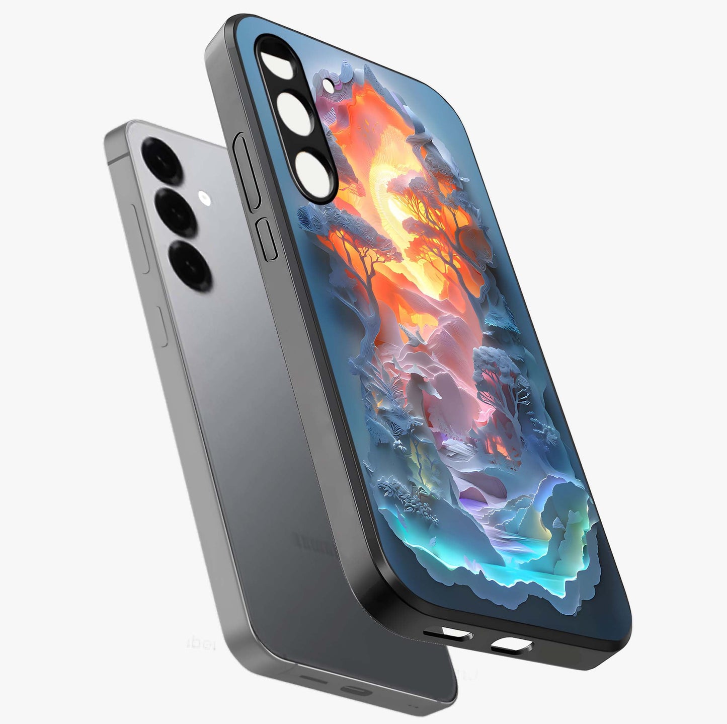 Glow Forest Portal Glass Case displayed in angled mockup highlighting mystical forest design with magical glowing aesthetic.