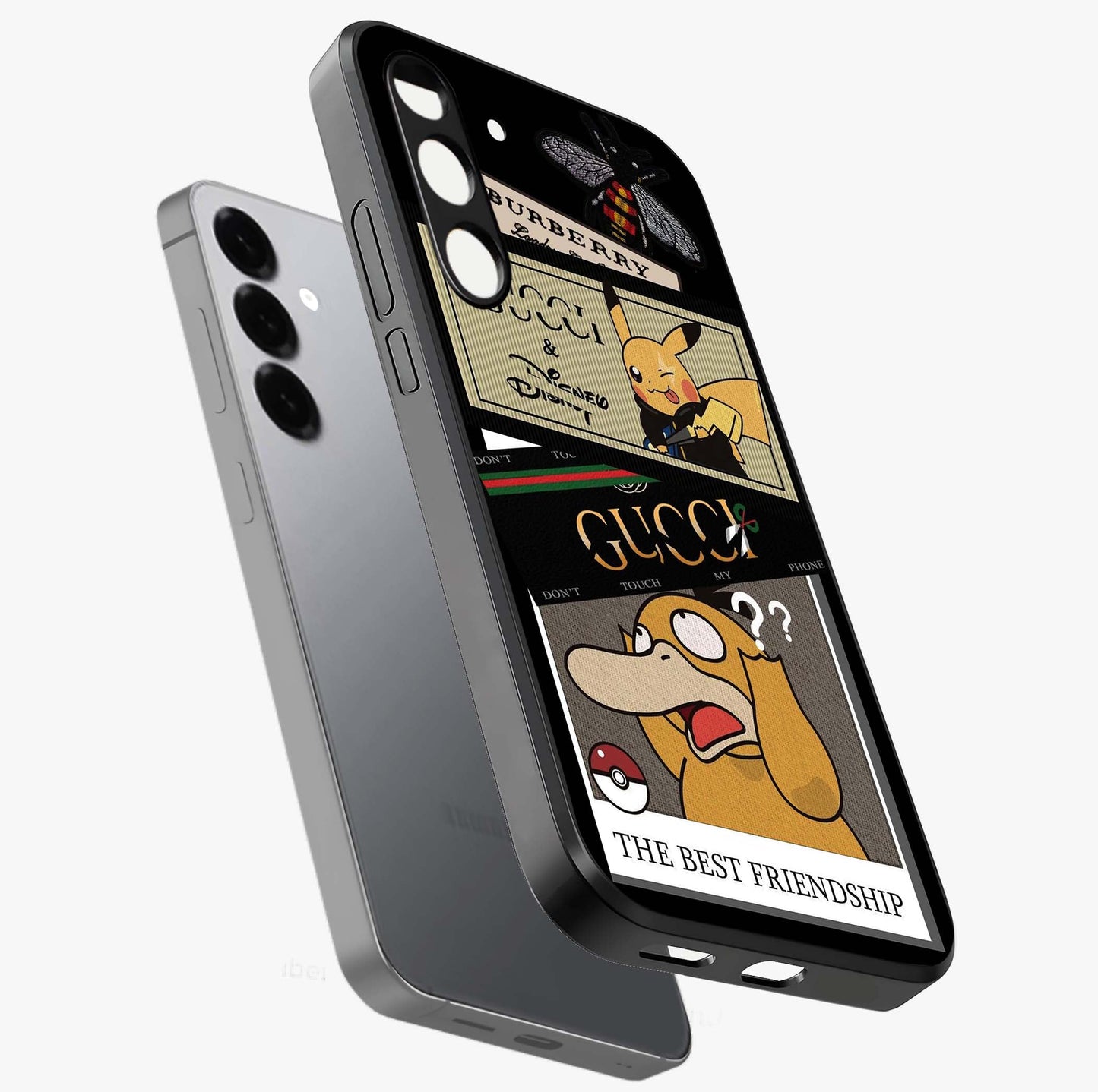 Gucci Play Mashup Glass Case displayed in angled mockup highlighting stylish fashion mashup design with bold aesthetic.