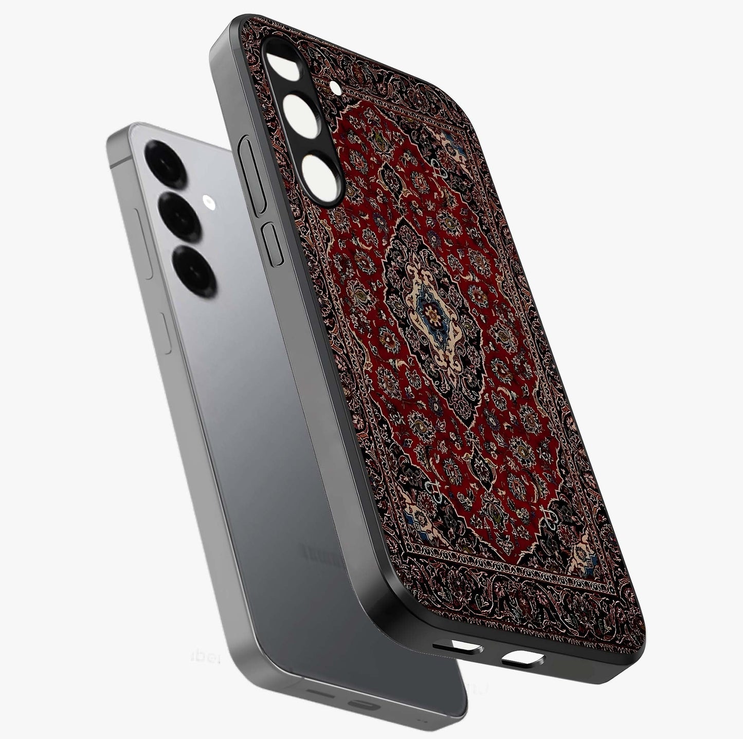 Heritage Carpet Royale Glass Case displayed in angled mockup highlighting intricate royal carpet design with heritage aesthetic.
