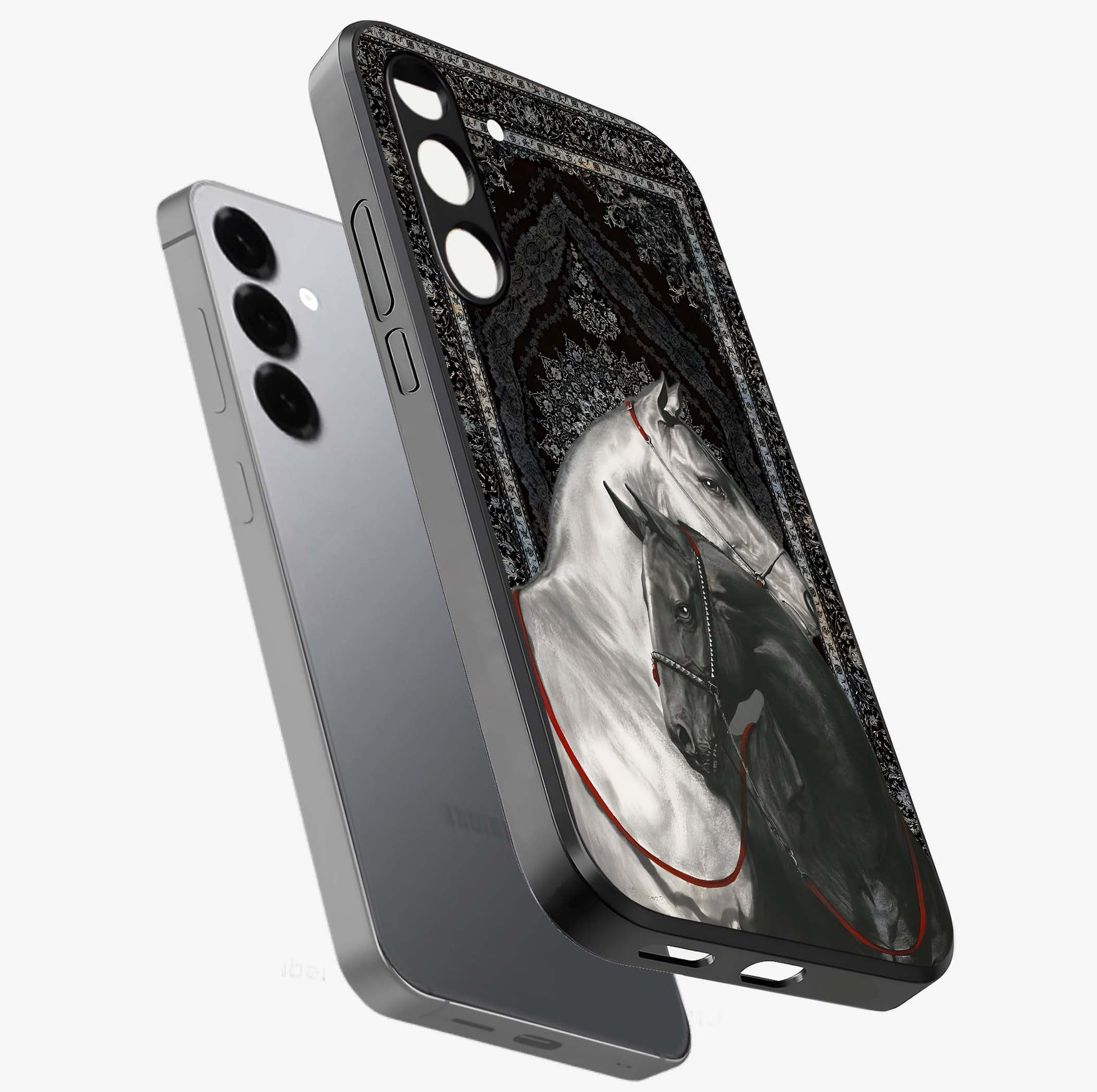 Majestic Ride Legacy Glass Case displayed in angled mockup highlighting sleek vehicle design with bold racing aesthetic.
