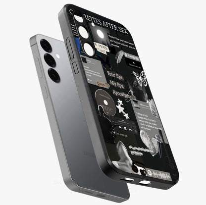 Midnight Love Echo Glass Case displayed in angled mockup highlighting elegant love inspired design with deep aesthetic style.