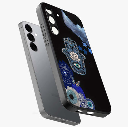 Mystic Hand Aura Glass Case displayed in angled mockup highlighting magical aura design with spiritual aesthetic style.
