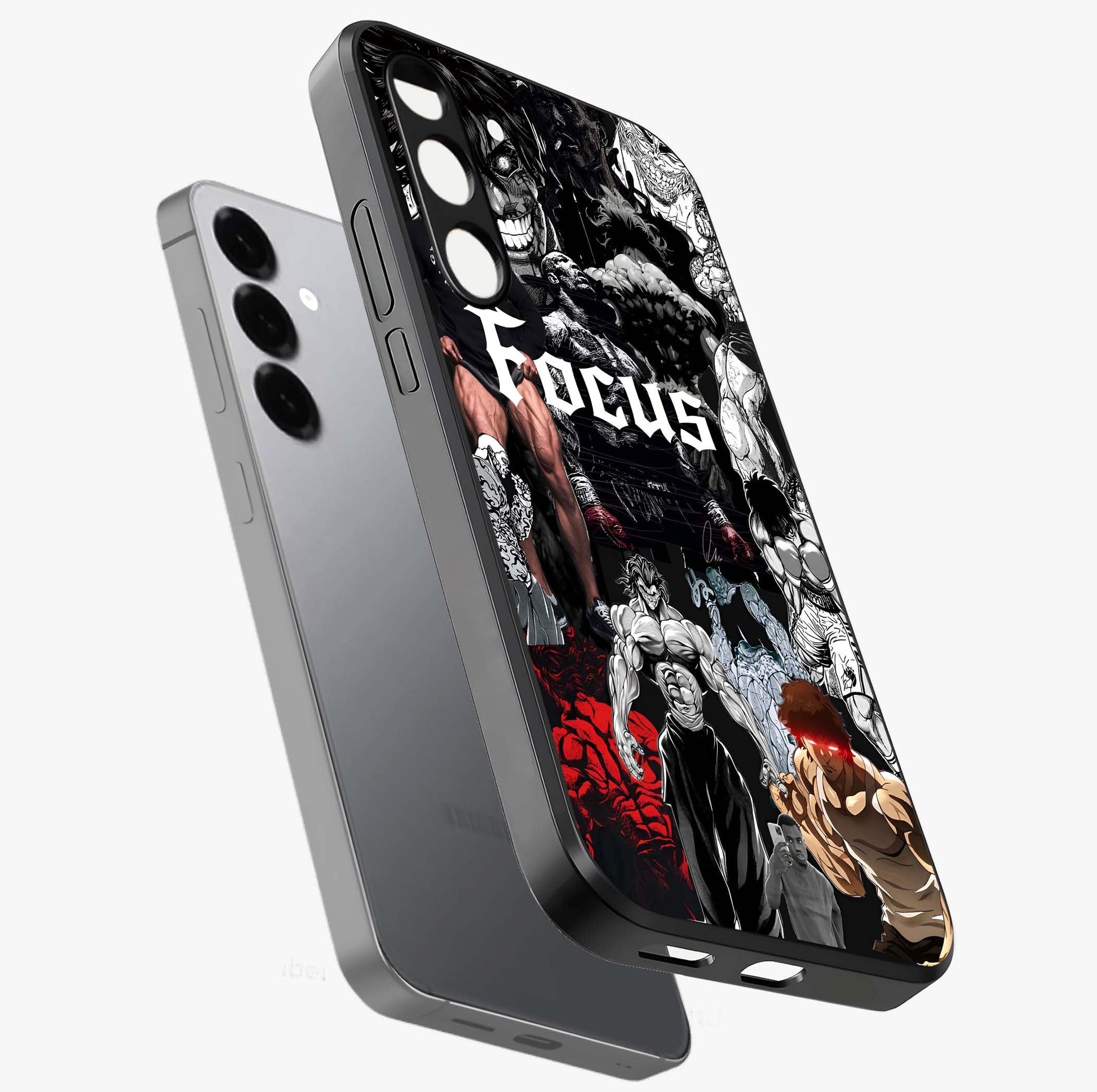 Relentless Power Focus Glass Case displayed in angled mockup highlighting bold statement design with modern aesthetic style.