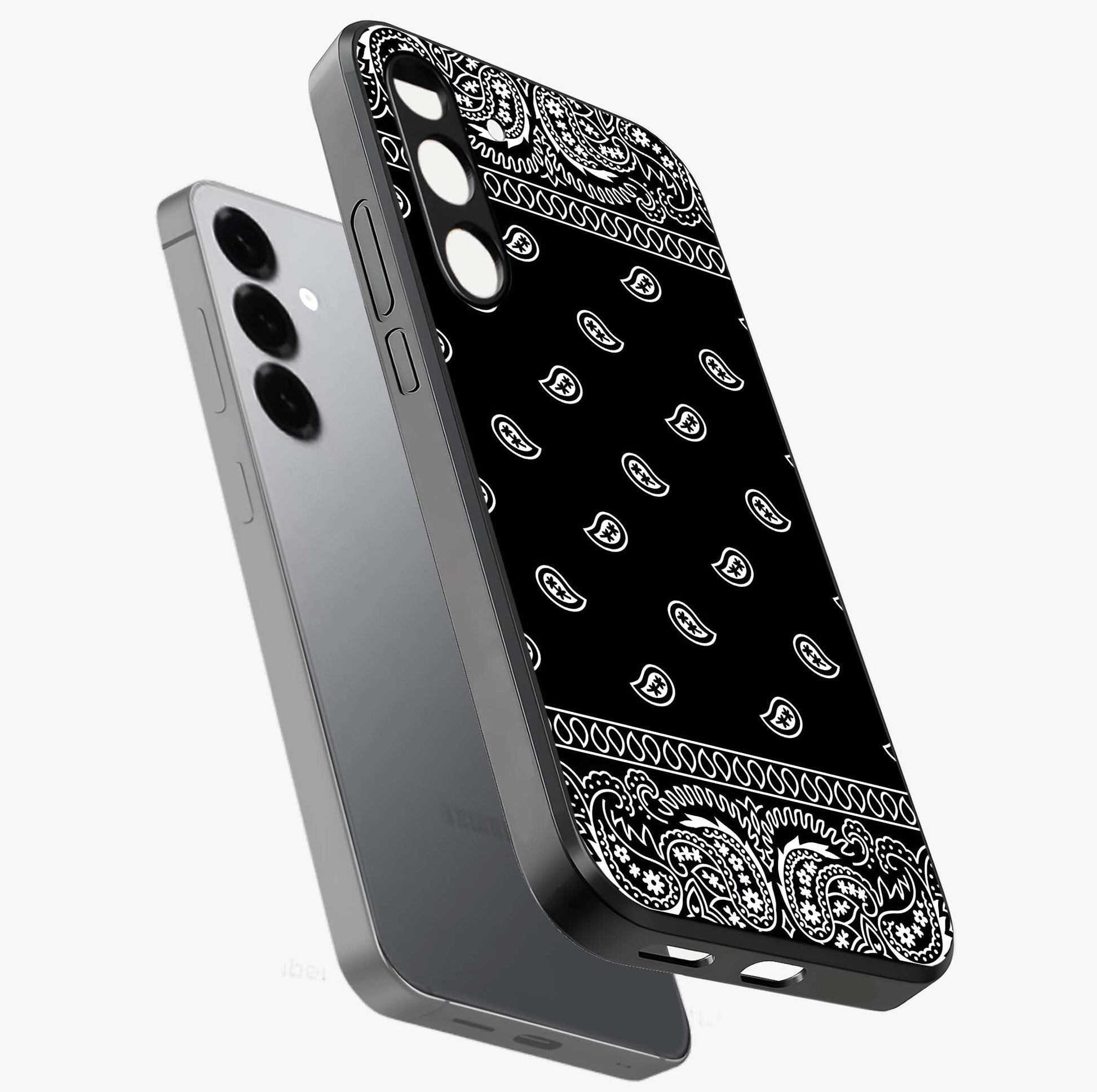 Retro Rebel Threads Glass Case displayed in angled mockup highlighting retro inspired graphic design with rebellious aesthetic.