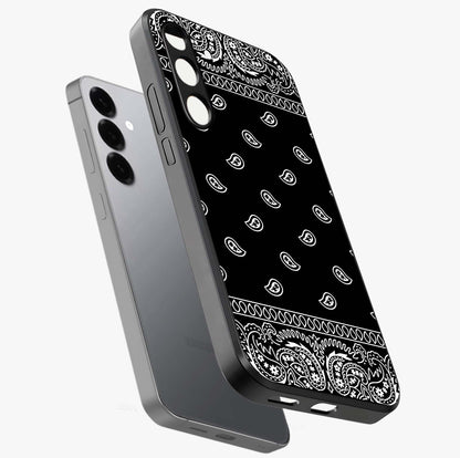 Retro Rebel Threads Glass Case displayed in angled mockup highlighting retro inspired graphic design with rebellious aesthetic.