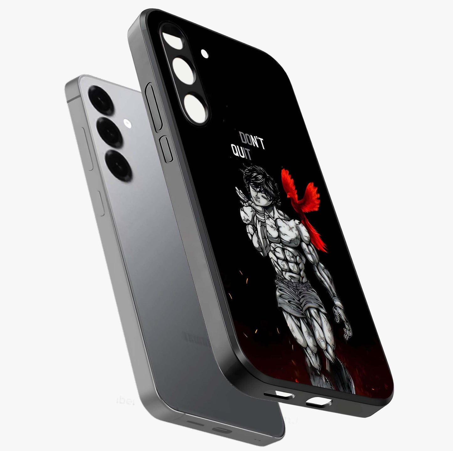 Rise Beyond Limits Glass Case displayed in angled mockup highlighting inspiring message design with modern aesthetic style.