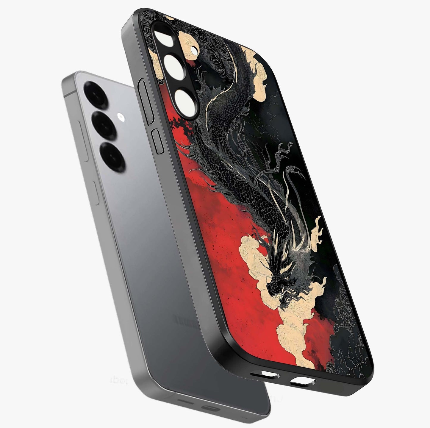 Shadow Dragon Fury Glass Case displayed in angled mockup highlighting powerful dragon illustration with dark fantasy aesthetic.