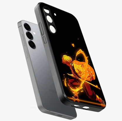 Thunder Flame Execution Glass Case displayed in angled mockup highlighting dramatic fire themed design with intense fantasy aesthetic.