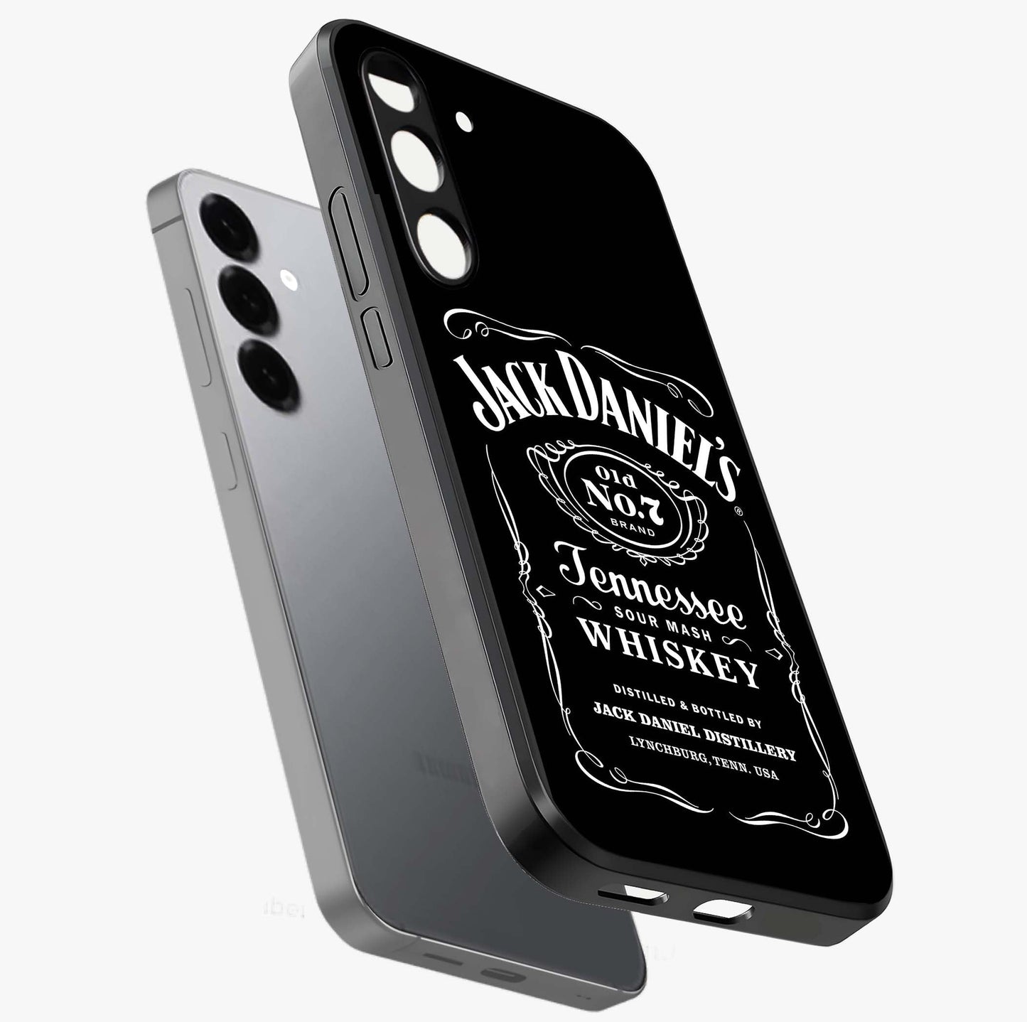 Vintage Whiskey Heritage Glass Case displayed in angled mockup highlighting retro beverage themed design with heritage aesthetic.