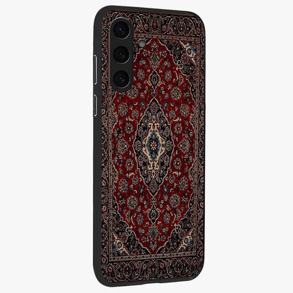Heritage Carpet Royale Glass Case upright view showcasing detailed ornamental artwork with luxurious traditional theme.