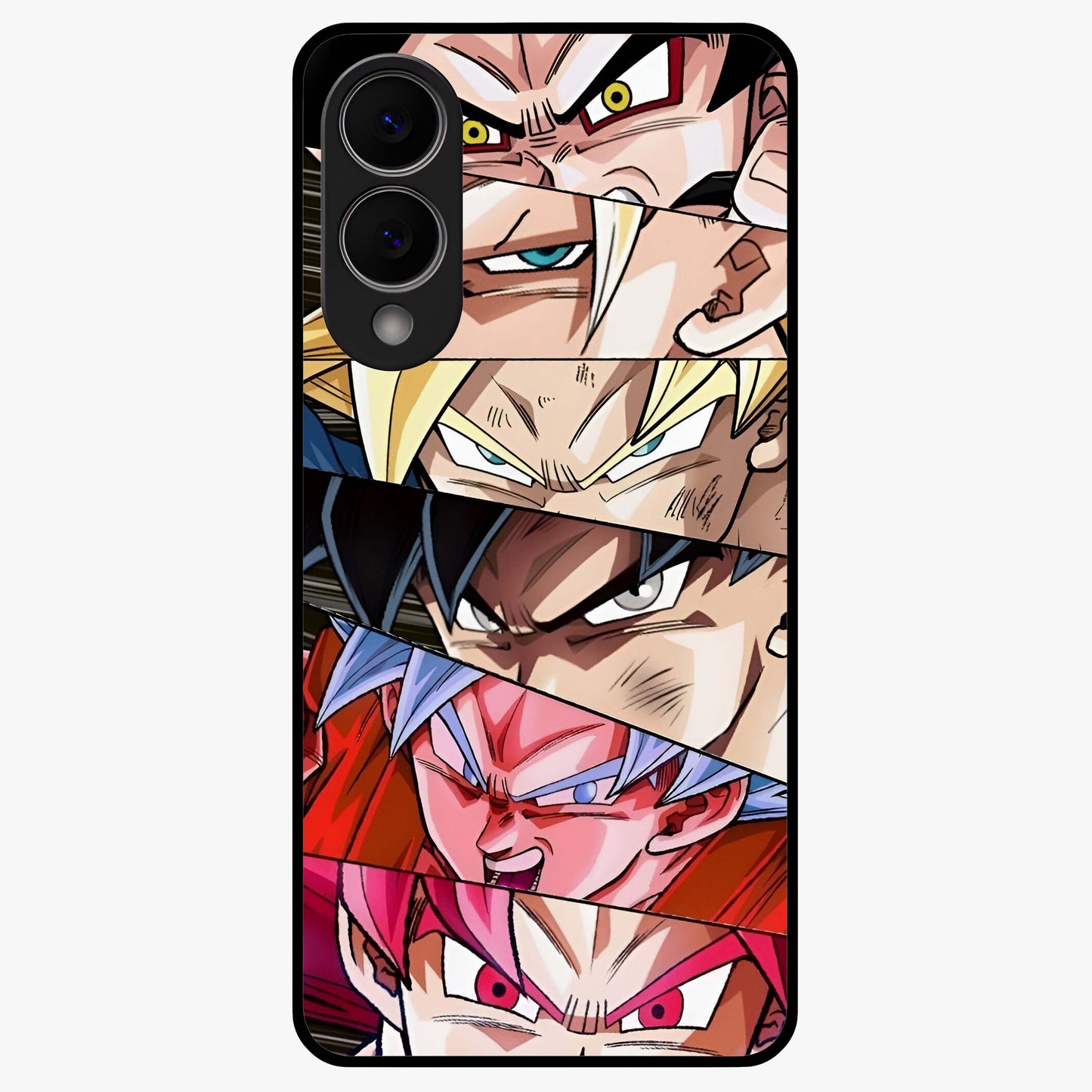 Anime Character Glass Case showing flat back view with vibrant anime artwork and glossy glass finish.