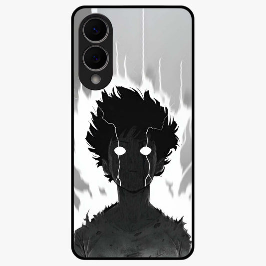 Awakened Inner Rage Glass Case showing flat back view with intense artistic artwork and glossy glass finish.