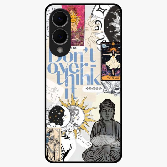 Ethereal Thoughts Glass Case showing flat back view with dreamy artistic artwork and glossy glass finish.