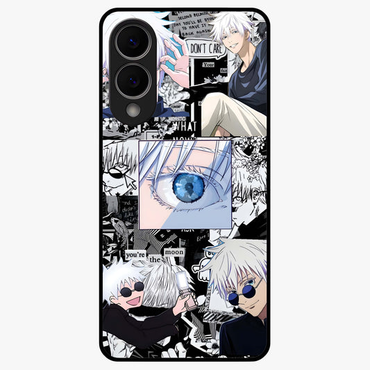 Infinity Sorcerer Chaos Glass Case showing flat back view with mystical sorcerer themed artwork and glossy glass finish.