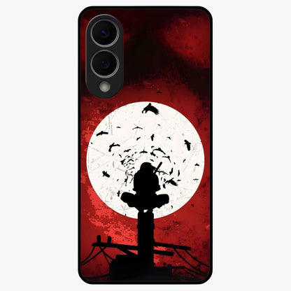 Itachi Limited Edition Naruto Anime Glass Case showing flat back view with iconic anime character artwork and glossy glass finish.