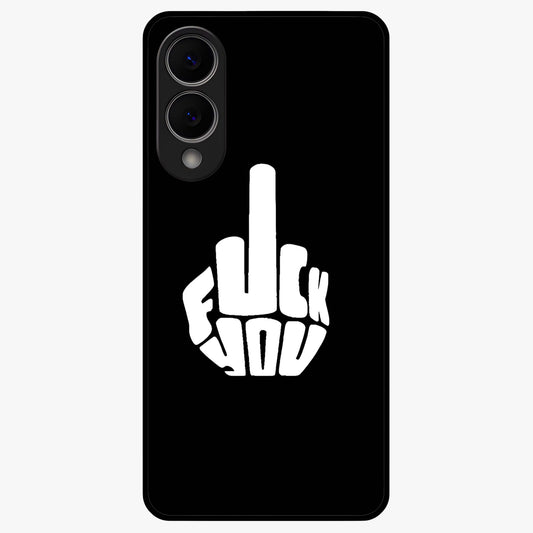 Rebel Mode On Glass Case showing flat back view with bold rebellious typography artwork and glossy glass finish.