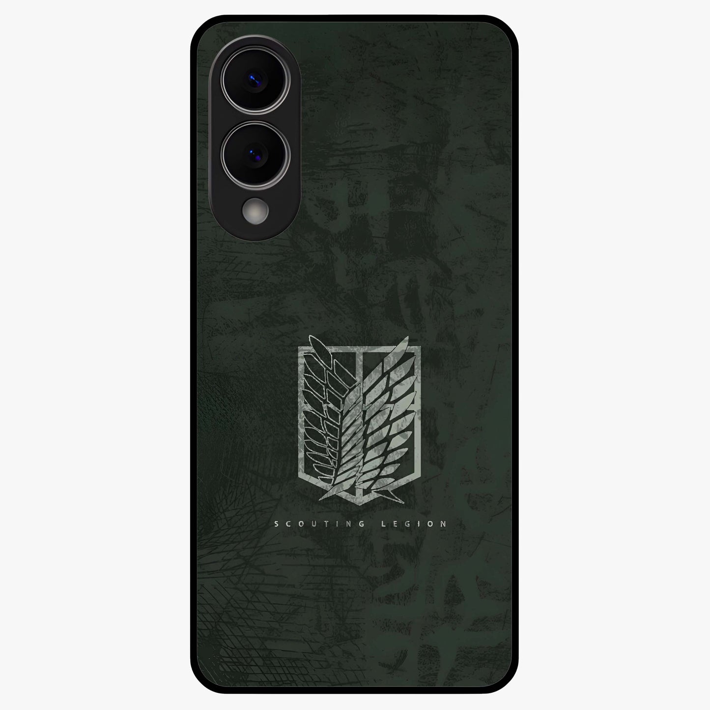 Wings Of Freedom Glass Case showing flat back view with symbolic wings artwork and glossy glass finish.