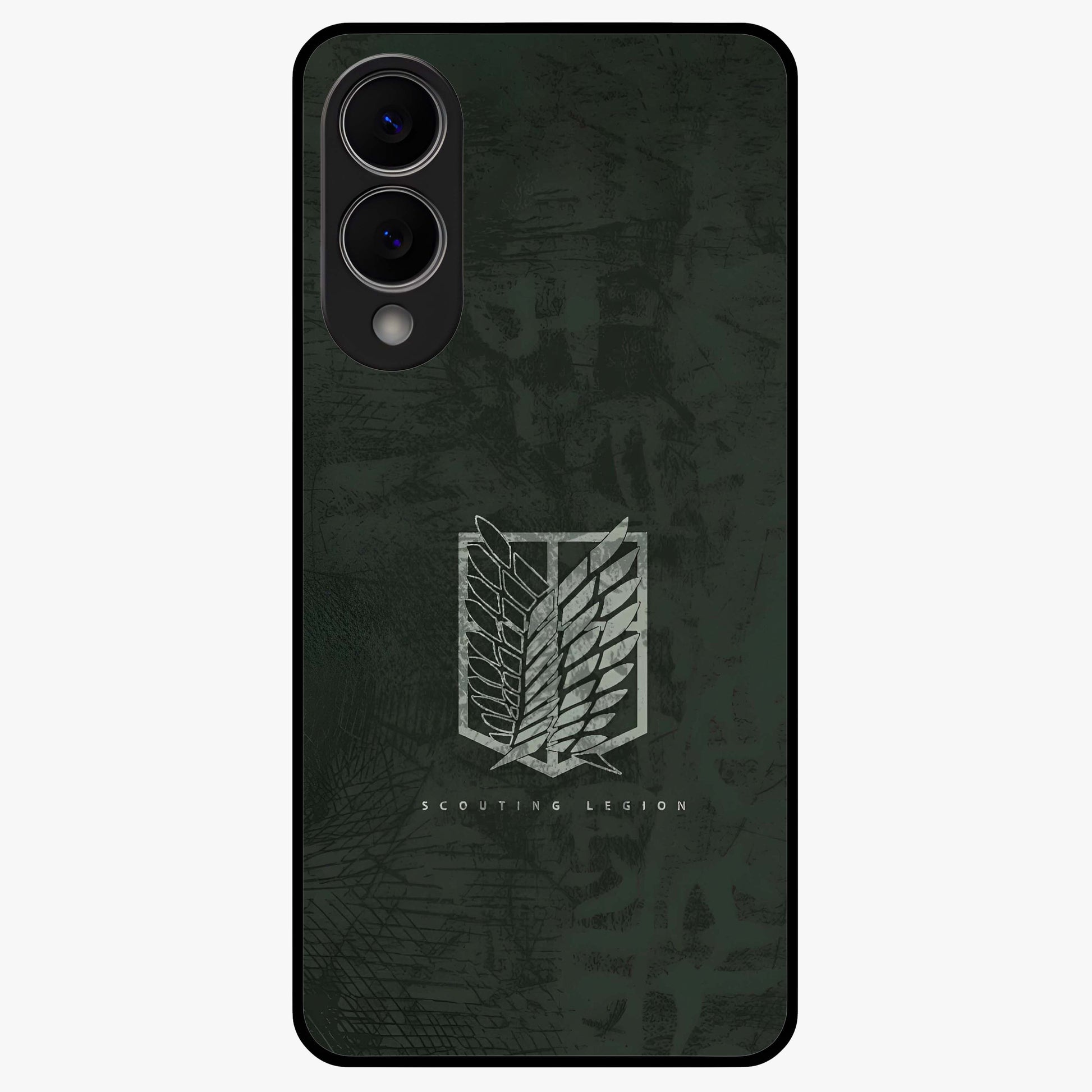 Wings Of Freedom Glass Case showing flat back view with symbolic wings artwork and glossy glass finish.