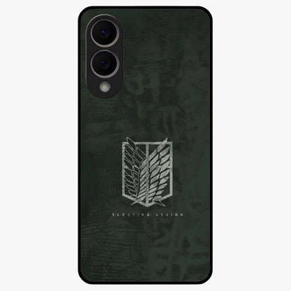 Wings Of Freedom Glass Case showing flat back view with symbolic wings artwork and glossy glass finish.