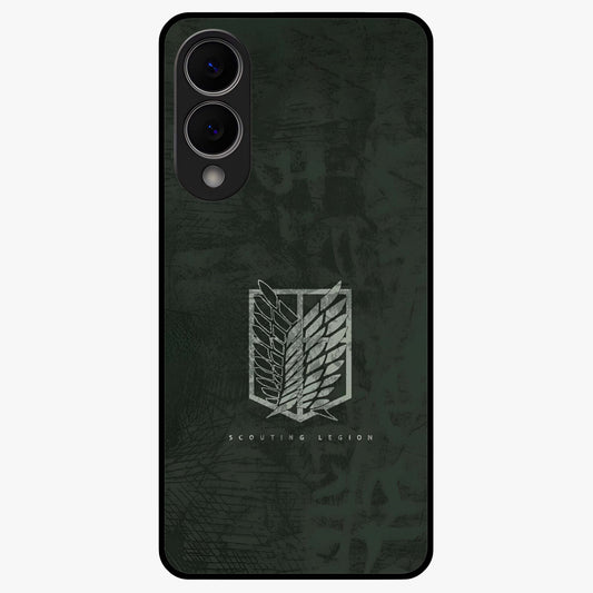 Wings Of Freedom Glass Case showing flat back view with symbolic wings artwork and glossy glass finish.