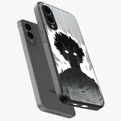 Awakened Inner Rage Glass Case displayed in angled mockup highlighting powerful graphic design and bold artistic theme.