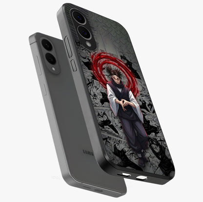 Cursed Ritual Ascension Glass Case displayed in angled mockup highlighting mystical ritual illustration with supernatural aesthetic.