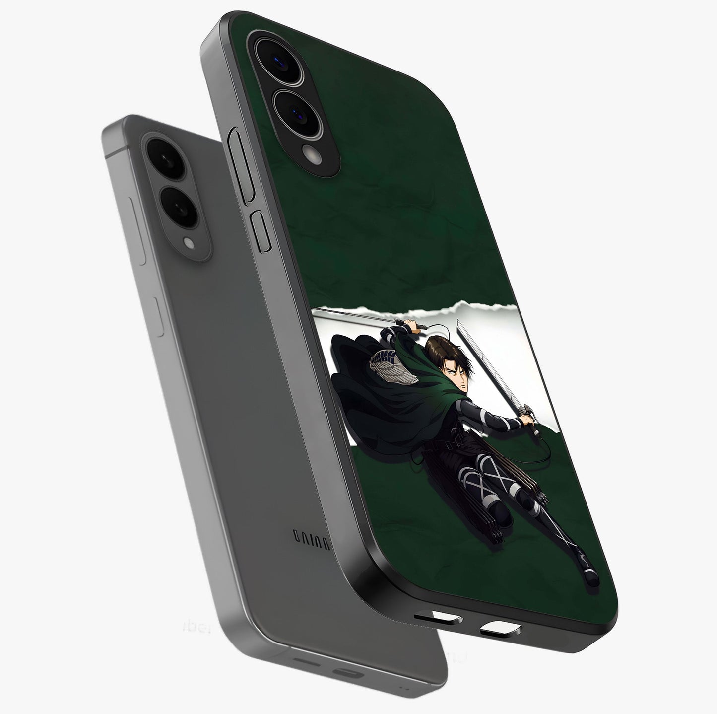 Emerald War Vanguard Glass Case displayed in angled mockup highlighting intense battle inspired design with emerald tone aesthetic.