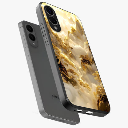 Gates Of Illumination Glass Case displayed in angled mockup highlighting radiant portal inspired design with fantasy aesthetic.