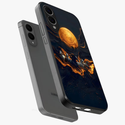 Golden Royal Heritage Glass Case displayed in angled mockup highlighting luxurious heritage design with golden aesthetic style.