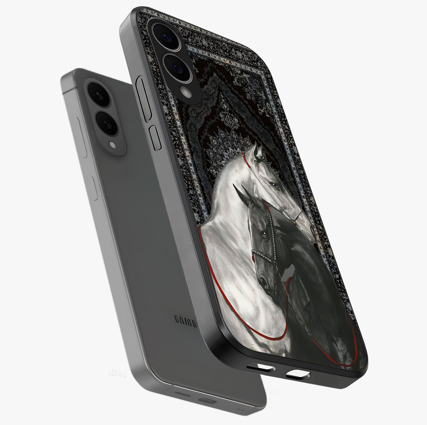 Majestic Ride Legacy Glass Case displayed in angled mockup highlighting sleek vehicle design with bold racing aesthetic.