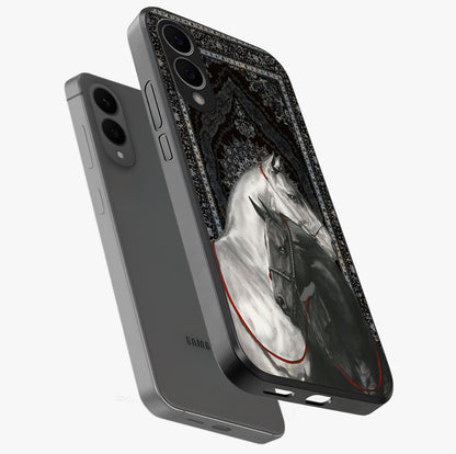 Majestic Ride Legacy Glass Case displayed in angled mockup highlighting sleek vehicle design with bold racing aesthetic.