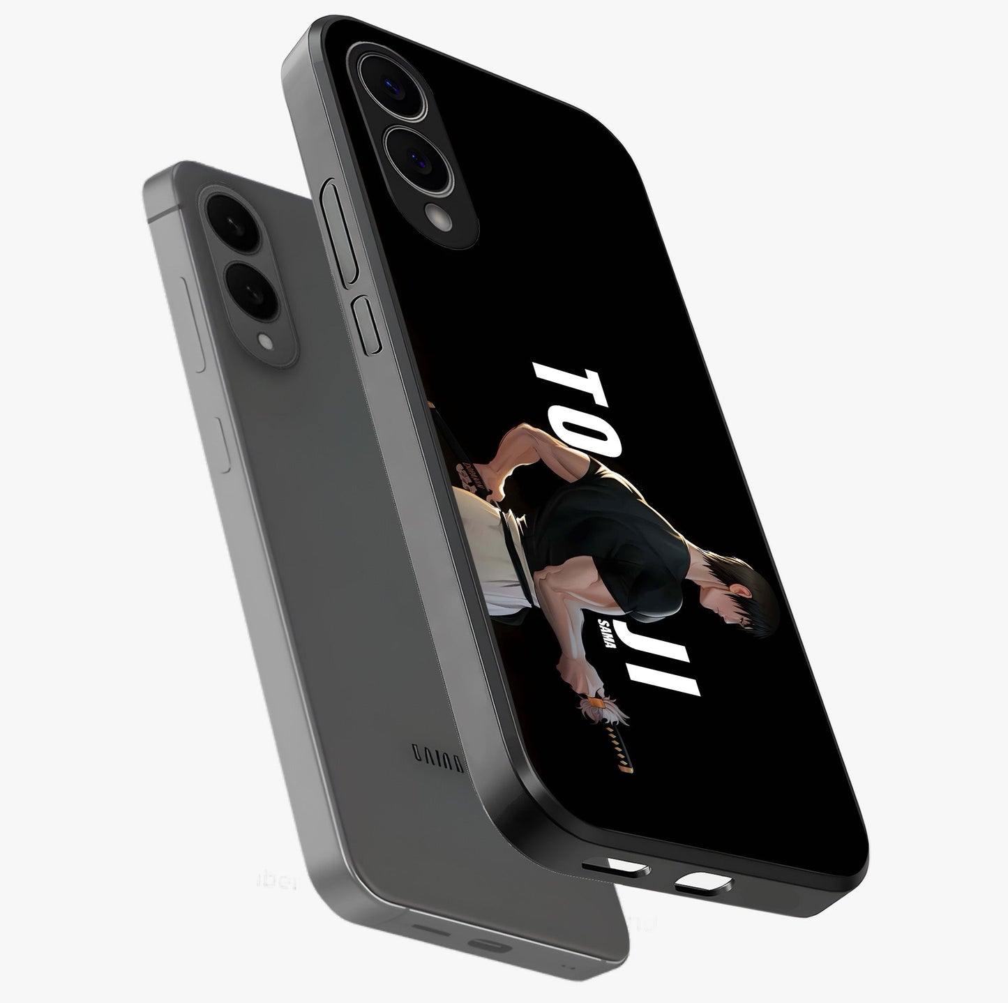 Midnight Blade Resolve Glass Case displayed in angled mockup highlighting powerful blade illustration with dramatic dark aesthetic.