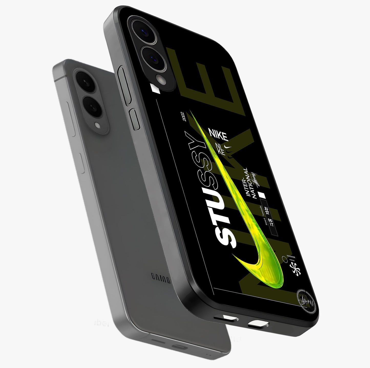 Neon Street Edition Glass Case displayed in angled mockup highlighting vibrant urban design with bold street aesthetic.