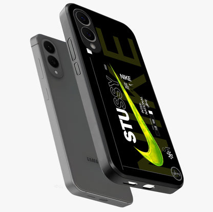 Neon Street Edition Glass Case displayed in angled mockup highlighting vibrant urban design with bold street aesthetic.