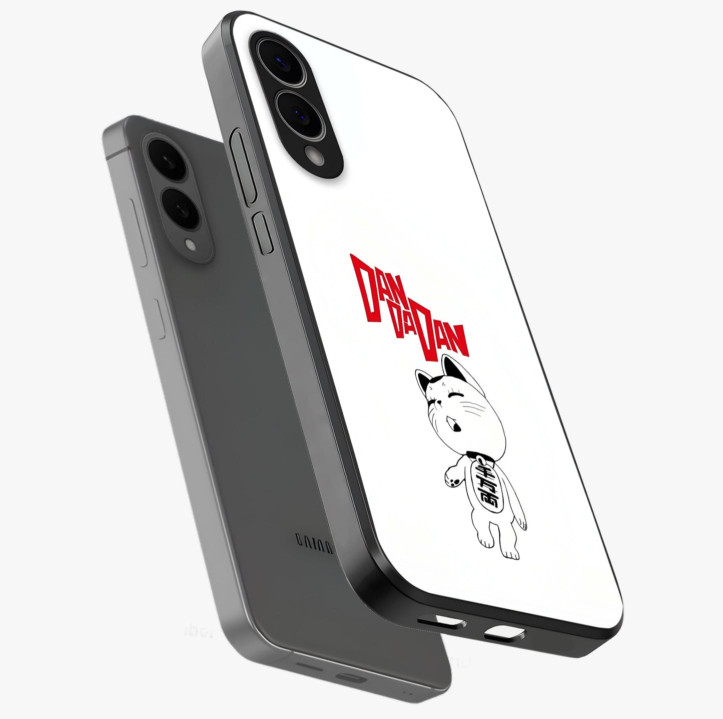 Playful Spirit Charm Glass Case displayed in angled mockup highlighting lively decorative design with playful aesthetic style.