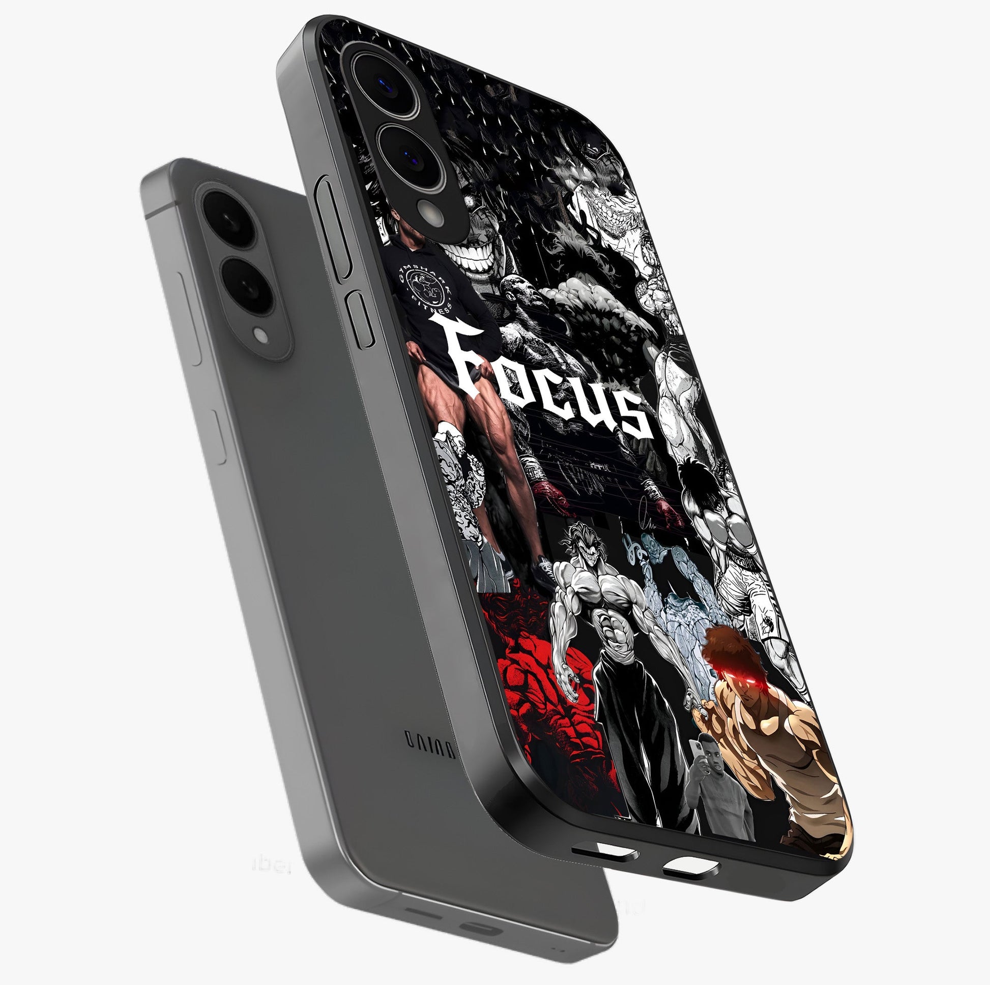 Relentless Power Focus Glass Case displayed in angled mockup highlighting bold statement design with modern aesthetic style.