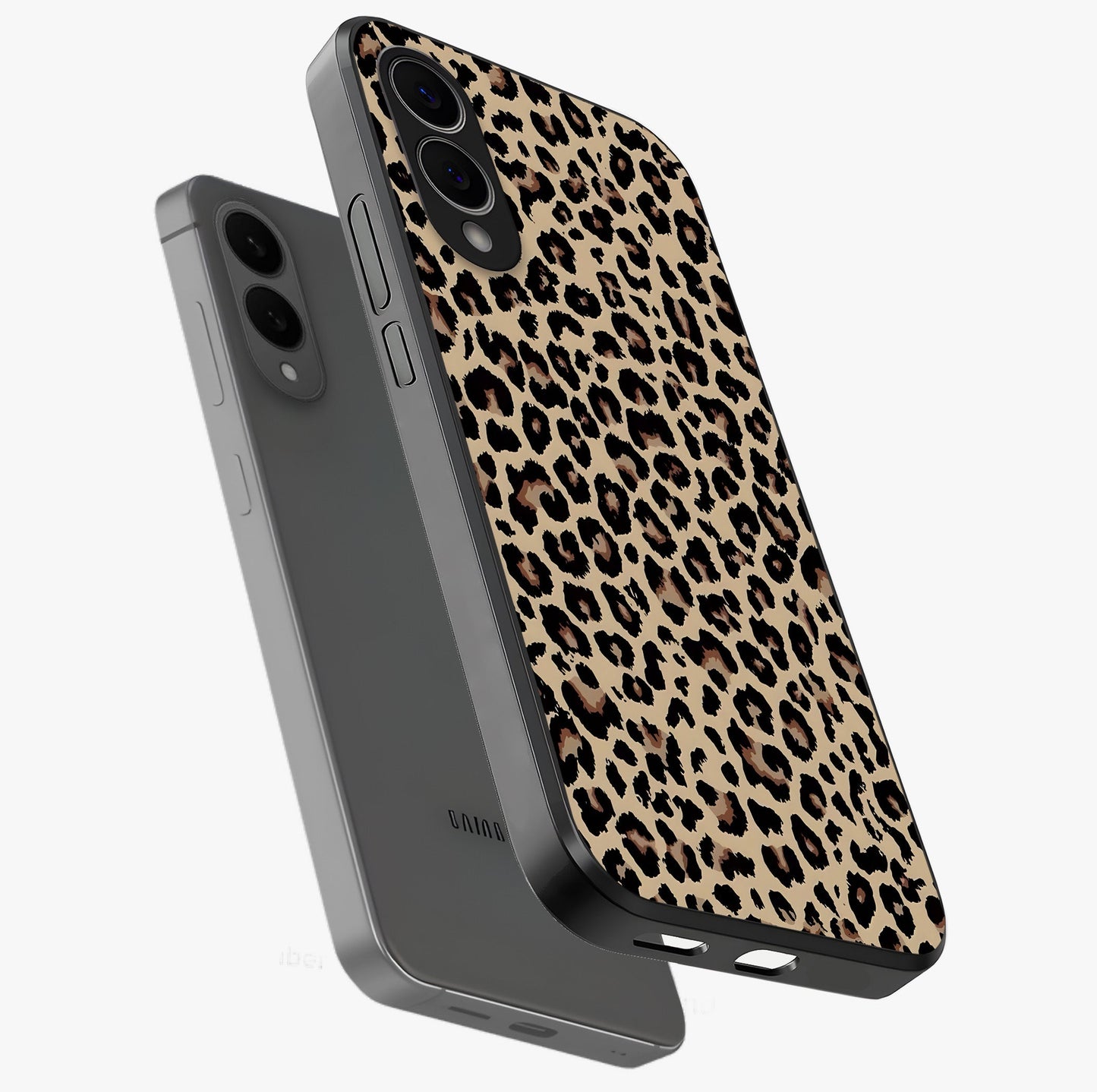 Savage Chic Pattern Glass Case displayed in angled mockup highlighting bold fashion inspired design with chic aesthetic.