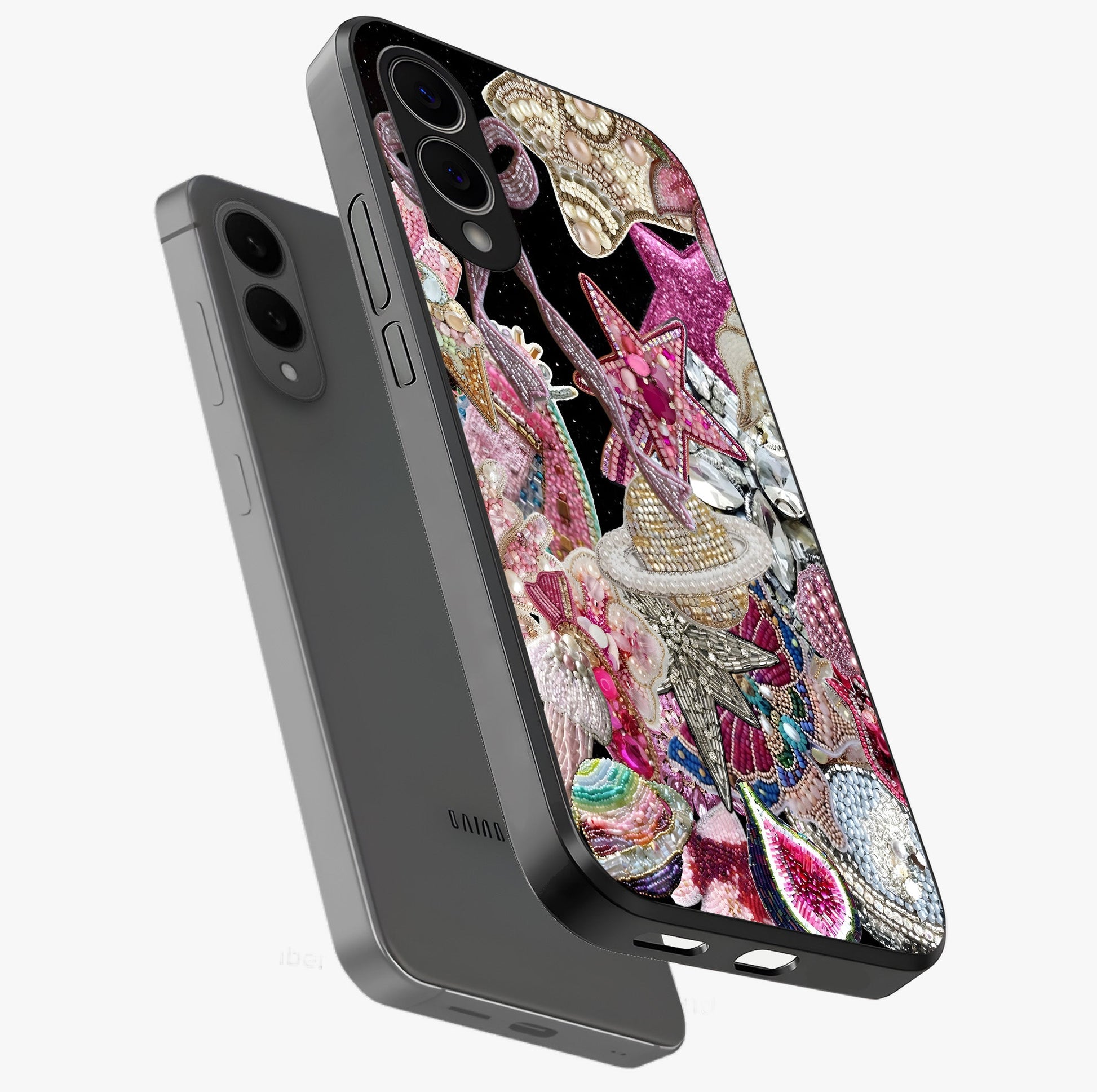 Starlit Jewel Dream Glass Case displayed in angled mockup highlighting glowing celestial jewel design with dreamy aesthetic.