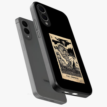 The Empress Glass Case displayed in angled mockup highlighting elegant royal design with majestic aesthetic style.