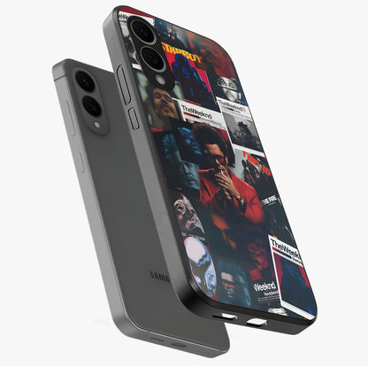 The Weeknd Glass Case displayed in angled mockup highlighting stylish pop culture inspired design with modern aesthetic.