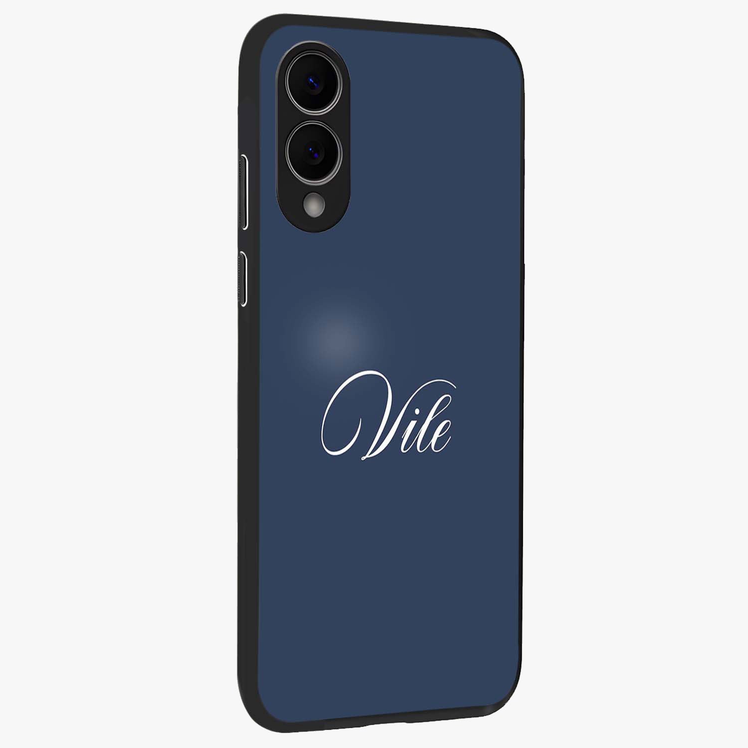 Blue Vintage Floral Pattern Glass Case displayed in angled mockup highlighting classic blue floral pattern and retro aesthetic design.