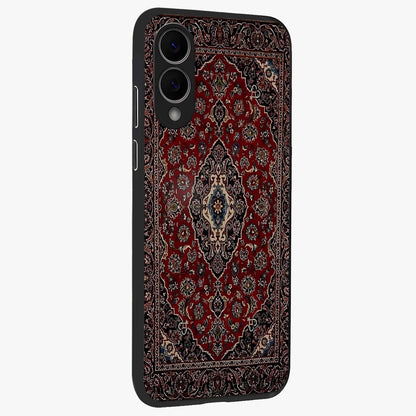 Heritage Carpet Royale Glass Case upright view showcasing detailed ornamental artwork with luxurious traditional theme.