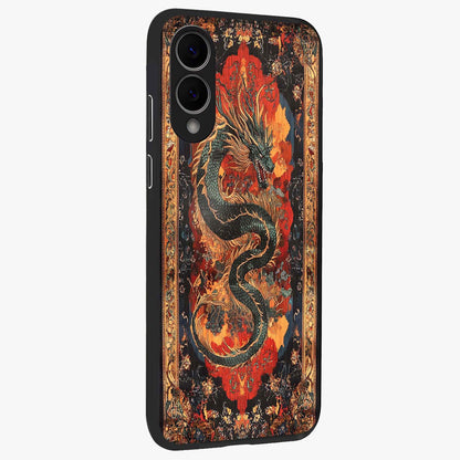 Inferno Dragon Soul Glass Case upright view showcasing intense dragon artwork with fantasy fire theme.