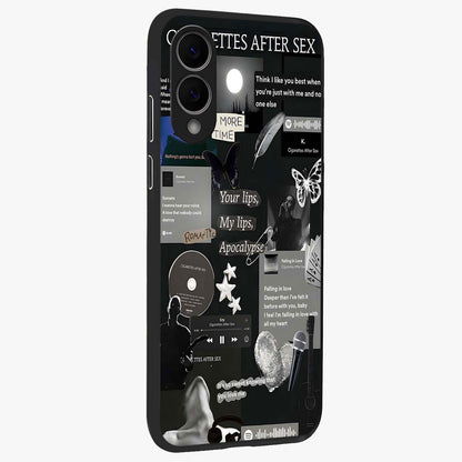 Midnight Love Echo Glass Case upright view showcasing expressive romantic artwork with dreamy midnight theme.